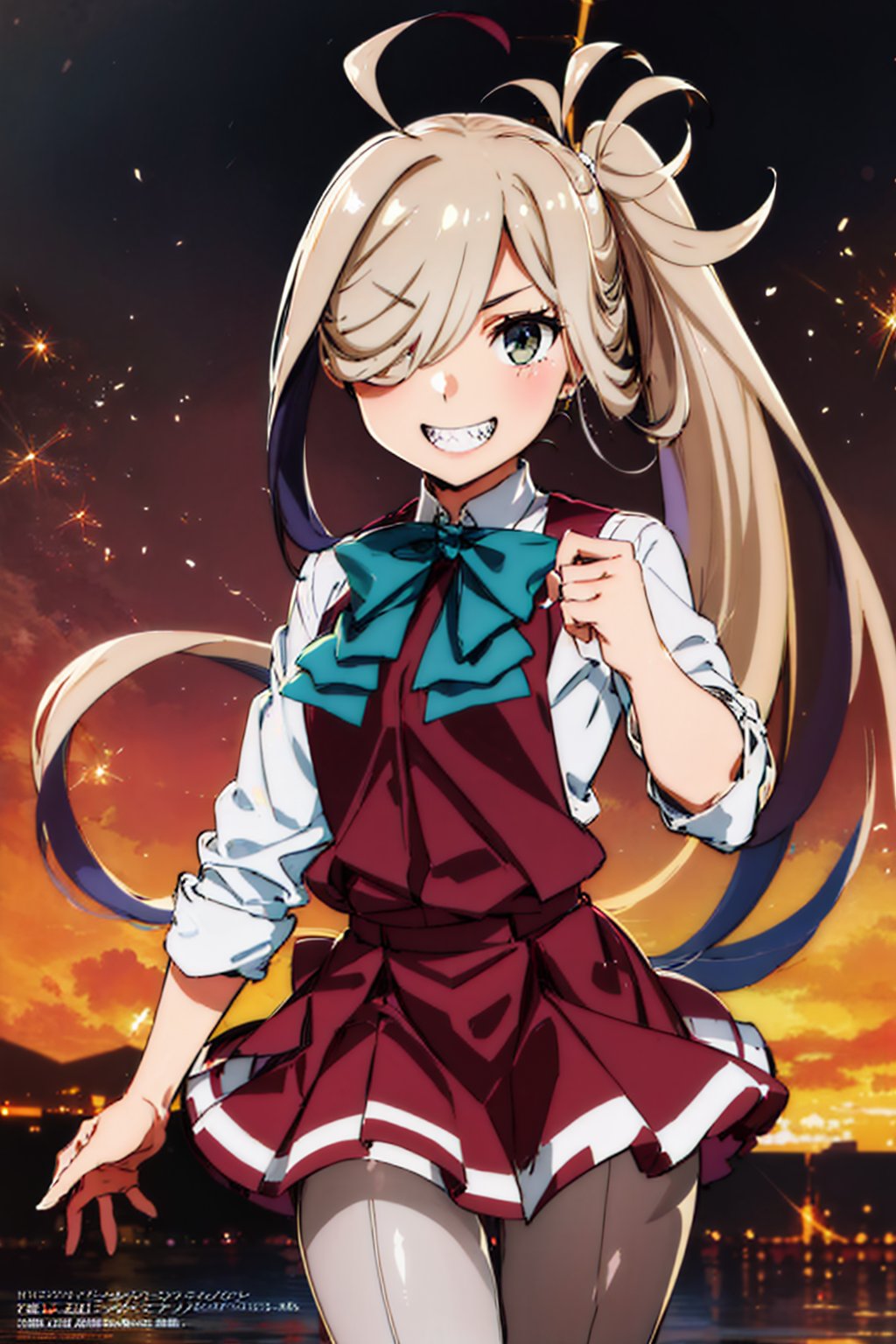 00070-1151872670-(masterpiece, best quality_1.2), , cowboy shot, solo, 1girl, asashimo, sharp teeth, grin, looking at viewer, hair over one eye,.jpg